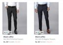 Black coffee Men's Formal Trousers at Minimum 70% off...
