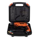Black + Decker HD555K50-IN Variable Speed Reversible Impact Drill Machine Kit with 50 Accessories Kitbox For Masonry, Brick, Plasterboard, Wood & Plasterboard, 550 W, 13millimeters...