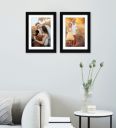 Black Engineered Wood Collage Photo Frames, Set of 2...