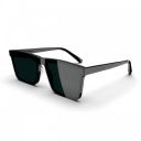 BLACK JONES Retro Square Dark Black Light Weight Uv Protection Sunglasses For Men and Women UV Protection Classic Sunglass Unisex...
