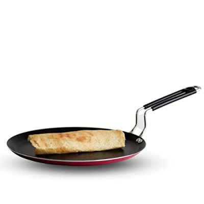 Black Magnum Basics IBDTNW-2 Nonstick 27 cm Dosa Tava, Non Stick Dosa Tawa, Small Dosa Tawa