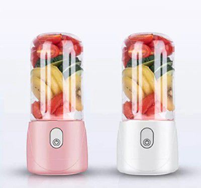 Black Olive Electric Portable Mini Juice Blender- USB Rechargeable Mixer for Smoothies, Juice and Shakes, Baby Food Mixing Machine with 4 Powerful Blades Magnetic Secure Switch (Multicolour)