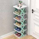 Black Olive Foldable Multi Layer Shoe Rack - (5 Layer)...