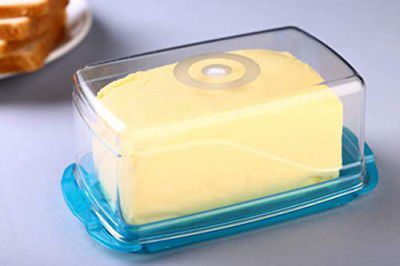 Black Olive Plastic Butter Box with Lid- Multipurpose Transparent Butter Storage Dish Container with Cover for Kitchen and Refrigerator (Butter Box with Lid)