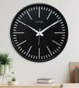 Black Plastic 12-Inch Embossed Silent Numbers (Quartz Movement) Wall Clock...