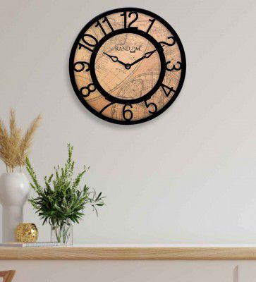Black Plastic Contemporary Modern Wall Clock