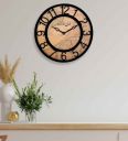 Black Plastic Contemporary Modern Wall Clock...