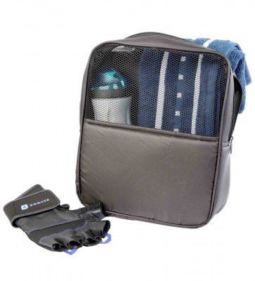 Black Polyester Non-Foldable Travel Shoe Organiser