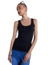 Black Rib Sleeveless Camisole...
