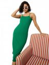 Black Rib Strappy Slip-on Dress...