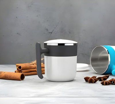 Black Swan Pop Coffee Mug 300ml Enjoy Your Coffee On-the-Go with Pop Coffee Mug (Black & Grey)