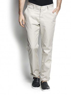 blackberrys Beige Solid Casual Trouser