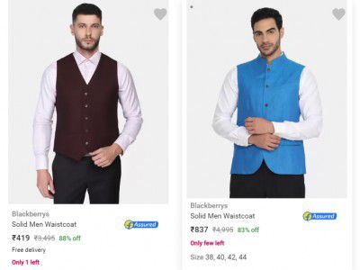 Blackberrys Blazers, Waistcoats And Suits @ up to 88% Off