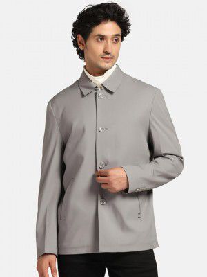 Blackberrys Men Solid Leather Jacket