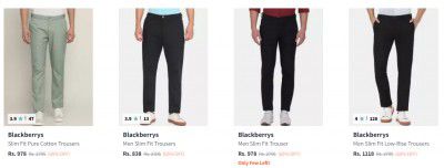 Blackberrys Trousers Start @ 897