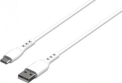 BlackBoar USB Type C Cable 3 A 1 m PVC 18W Type A to C cable  (Compatible with All Android devices and ios devices, White, One Cable)