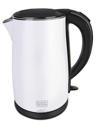 BLACK+DECKER Appliances 1.7 Liter Double Wall Protection Stainless Steel Electric Kettle