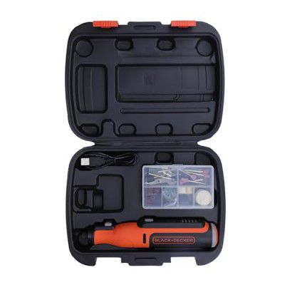 BLACK+DECKER BCRT8K35-B1 8V 1.5Ah MAX Cordless Rotary Tool With 35-Piece Accessory Set