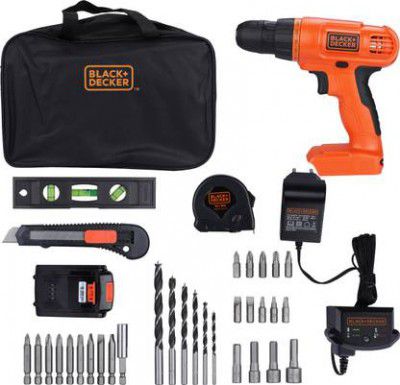 BLACK+DECKER BDCD120VA-IN Power & Hand Tool Kit  (34 Tools)