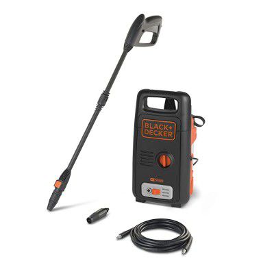 BLACK+DECKER BW13 1300Watt 100 Bar, 390 L/hr Pressure Washer for Car wash and Home use (Red & Black)