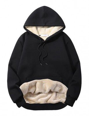 BLACKSTEP Women's Casual Fleece Sherpa Fur Lined Hoodie Winter Warm Pullover Hooded Sweatshirt