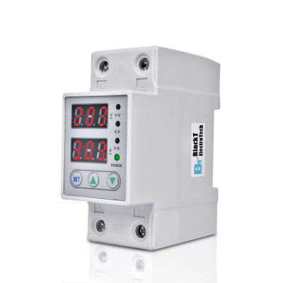 Blackt Electrotech Din Rail 63 Amps 230V Adjustable Over and Under Voltage Protector Relay
