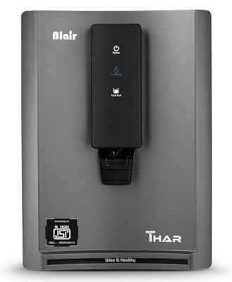BLAIR Thar Water Purifier RO+UV+UF+TDS ZINC+COPPER+ALKALINE Water Purifier for Home and Office PLUS UV LED IN TANK(9 Litre),Multicolor