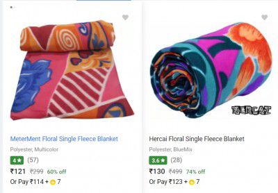Blankets Starting at ₹121