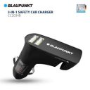 Blaupunkt 3-in-1 Safety USB Car Charger Black...