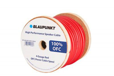 Blaupunkt 4 Gauge Red OFC Power Cable Spool - 50 ft