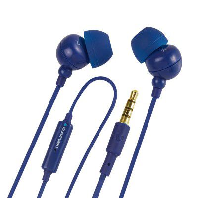 Blaupunkt EM-05M in-Ear Wired Earphone with Mic and Deep Bass HD Sound Mobile Headset with Noise Isolation and with customized Extra Ear gels(Blue)