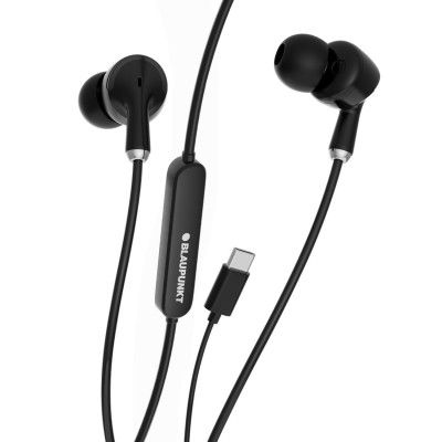 Blaupunkt EM01 Type-C Edition Wired Earphones (2026) with Mic, 14.3mm Hi-Fi Drivers