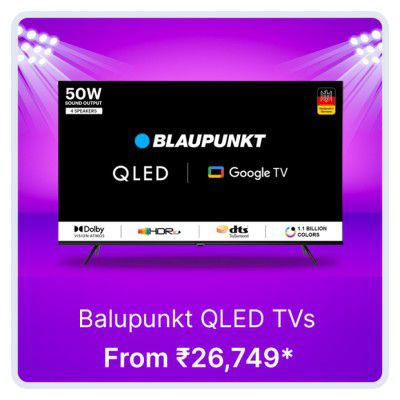 Blaupunkt QLED TVs starts @ Rs. 26749 on Flipkart's Big Billion Days Sale