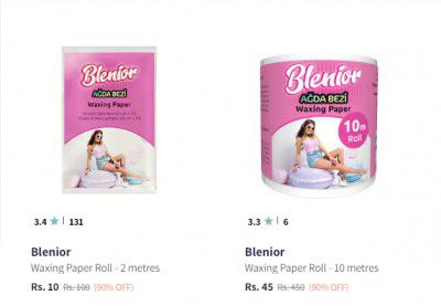 Blenior Waxing Essentials at 90% off, from ₹10
