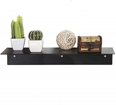 BLEQYS® Stainless Steel Bathroom Shelf Bath Shower Shelf Basket Caddy Rustproof Square Modern Style Wall Mounted Matte Black