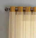 Blexos Window Net Transparent Curtains 5 Feet Long | Yarn Polyester Curtains | Premium Screens for Home Office | Prada for Living Room Bedroom | (Gold, 1pc)...