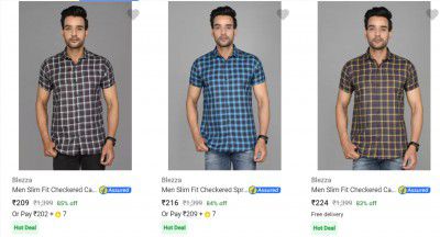 Blezza Men's Casual Shirt from ₹279