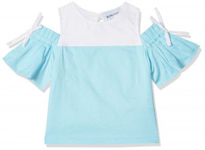 Blink Street Girl's Cotton Jumper (BS-1134-16_Blue_5/6Yr)