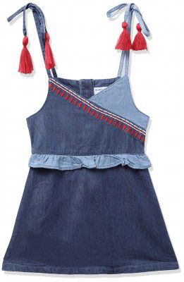 Blink Street Girls Cotton Knee-Length Dress