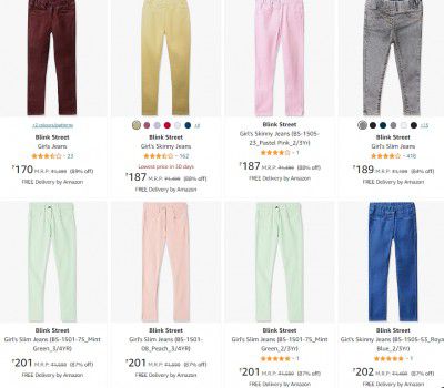 Blink Street Girls Jeans Starts ₹170