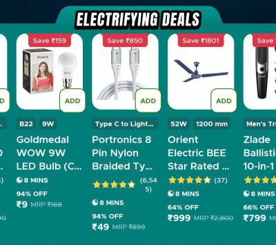 Blinkit BIG Loot : Upto 90% Off On Electronics