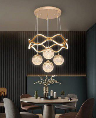 blissbells Led Chandelier Hanging Suspension Lamp Pack of 1 (4 Hanging orb)