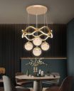 blissbells Led Chandelier Hanging Suspension Lamp Pack of 1 (4 Hanging orb)...