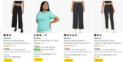 Blissclub Women's Clothing at Minimum 80% OFF