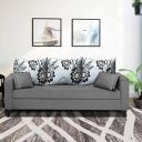 Blisscraft Amesty 3 Seater Fabric Sofa Set (Dark Grey)...