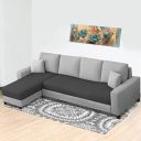 Blisscraft Rollins 5 Seater Fabric LHS L Shape Sofa Set (Dark Grey-Light Grey)...