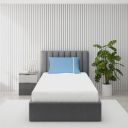 BLISSHOME Bedsheet for Single Bed 100% Cotton 150 TC, 1 Bed Sheet, 1 Pillow Cover Home, Solid with Contrast Pillow & Piping (White & Sky Blue)...