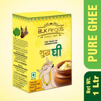 BLK FOODS Pure Ghee 1 L | Rich in Texture (Danedar)