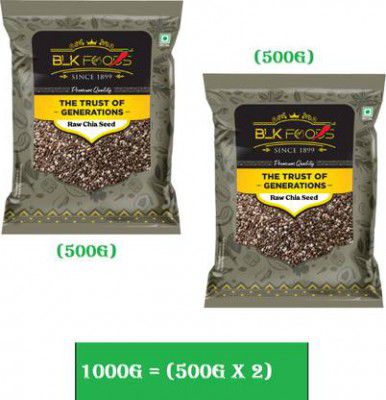 BLK FOODS Select 1000g Raw Chia Seeds for eating (500g X 2) Chia Seeds 