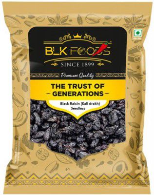 BLK FOODS Select Black Raisin (Kali drakh) Seedless Raisins  (400 g)